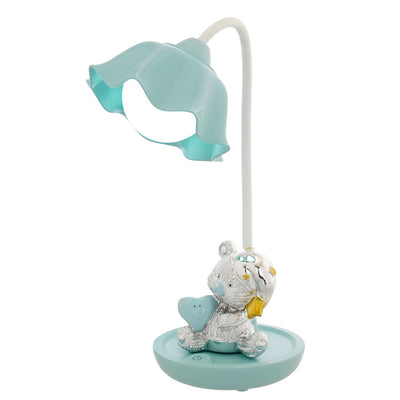 Bagutta Lampada LED Touch da Tavolo USB Ricaricabile Orsetto Azzurra 30 cm