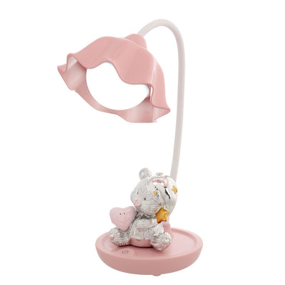 Bagutta Lampada LED Touch da Tavolo USB Ricaricabile Orsetto Rosa 30 cm