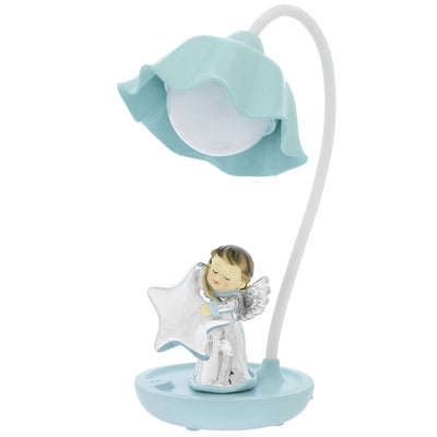 Bagutta Lampada LED Touch da Tavolo USB Ricaricabile Angioletto con Stella Azzurra 30 cm