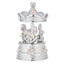 Bagutta Giostra Musicale con Cavalli a Dondolo, Cupola a Corona Rosa 10x17 cm