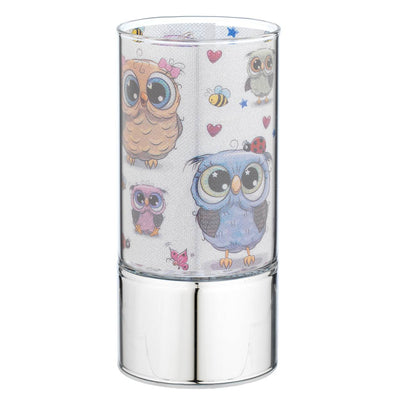 Bagutta Mini Lampada LED in Vetro Gufetti Batterie Incluse 7x15 cm
