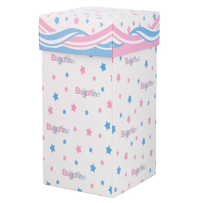 Bagutta Mini Lampada LED in Vetro Stelle Rosa Batterie Incluse 7x15 cm