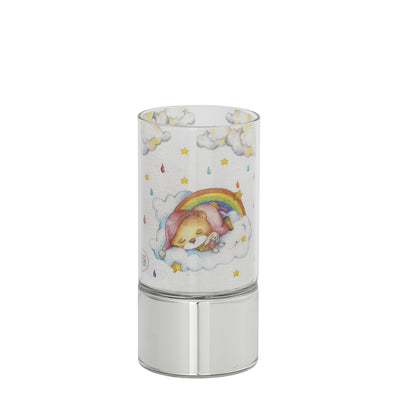 Bagutta Mini Lampada LED in Vetro Orsetto sotto l’Arcobaleno 7x15 cm
