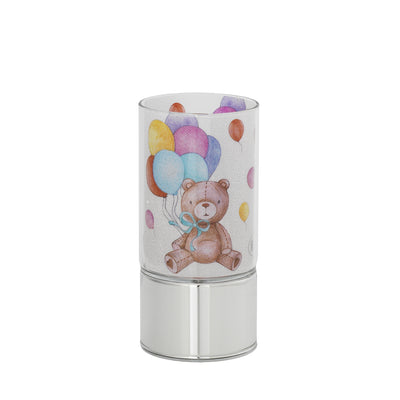Bagutta Mini Lampada LED in Vetro Orsetto con Palloncini 7x15 cm