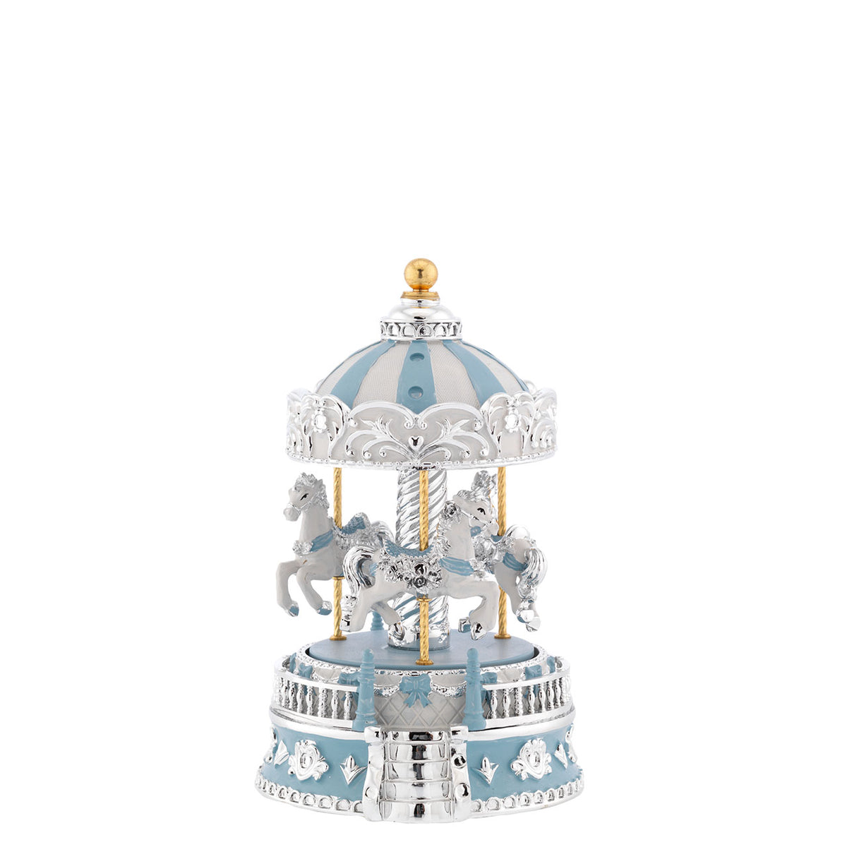 Bagutta Giostra Musicale Carosello con Cavalli e Cupola Azzurra 10x16 cm