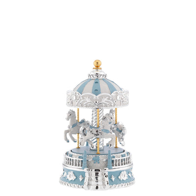 Bagutta Giostra Musicale Carosello con Cavalli e Cupola Azzurra 10x16 cm