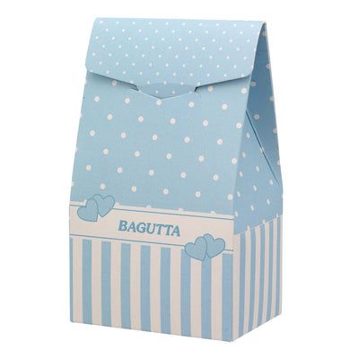 Bagutta Segnaposto Portafoto Orsetto su Mezzaluna Azzurro 13 cm