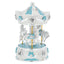 Bagutta Giostra Musicale Carosello con Cavalli, Fiocchi e Rose Azzurra 10x20 cm