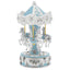 Bagutta Giostra Musicale Carosello con Cavalli e Fascia Floreale Azzurra 10x18 cm