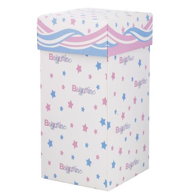 Bagutta Giostra Musicale Carosello con Cavalli e Fascia Floreale Azzurra 13x22 cm