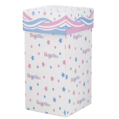 Bagutta Giostra Musicale Carosello con Cavalli e Fascia Floreale Rosa 13x22 cm