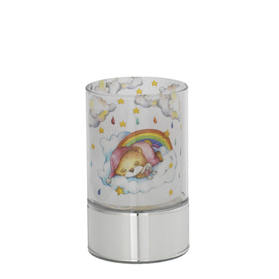 Bagutta Lampada LED in Vetro Orsetto sotto l’Arcobaleno 9x15 cm