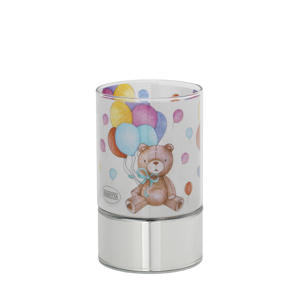 Bagutta Lampada LED in Vetro Orsetto con Palloncini Batterie Incluse 9x15 cm