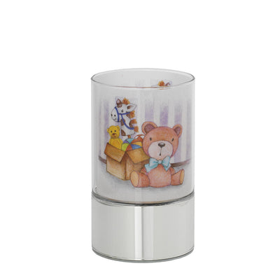 Bagutta Lampada LED in Vetro Orsetto con Giochi Batterie Incluse 9x15 cm