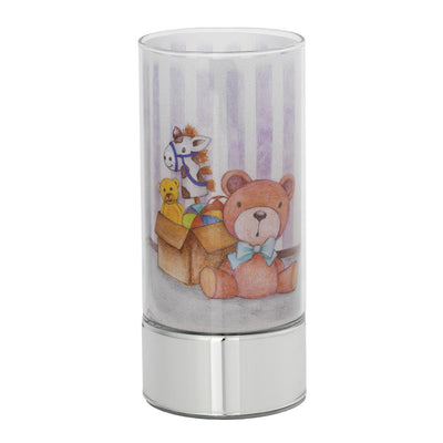 Bagutta Lampada LED in Vetro Orsetto con Giochi Batterie Incluse 9x20 cm