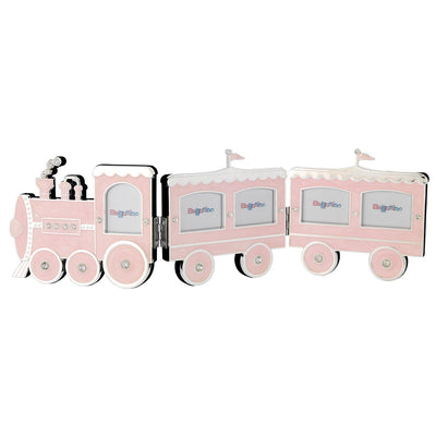 Bagutta Portafoto Multiplo Baby a Trenino per 5 Foto Rosa 31x11 cm