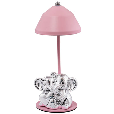 Bagutta Lampada LED USB Coppia di Elefanti con Cuore Rosa 22 cm