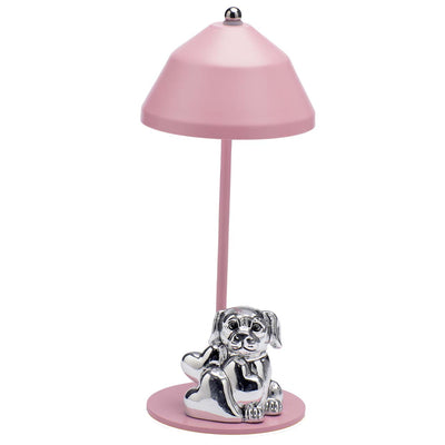 Bagutta Lampada LED USB Cagnolino Seduto Rosa 22 cm