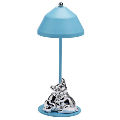 Bagutta Lampada LED USB Bulldog Seduto Azzurra 22 cm