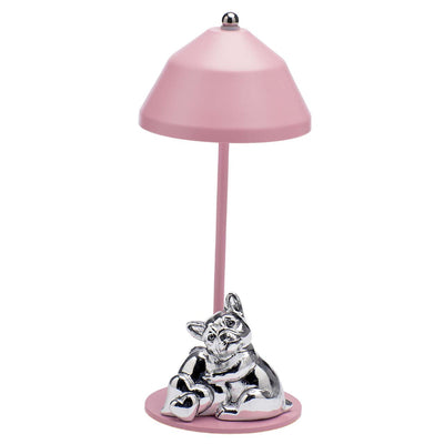 Bagutta Lampada LED USB Bulldog Seduto Rosa 22 cm