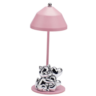 Bagutta Lampada LED USB Gatto con Cuore Rosa 22 cm