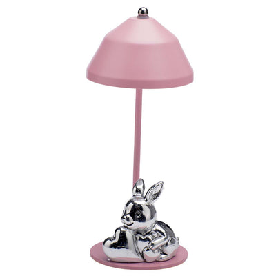 Bagutta Lampada LED USB Coniglietto su Cuscino Rosa 22 cm