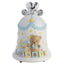 Bagutta Campanella Musicale con Cuore Argentato e Orsetto Baby Azzurro 11x15 cm