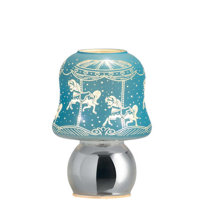 Bagutta Lampada LED da Comodino Cavallini Azzurra con Telecomando e Batterie Incluse 15 cm