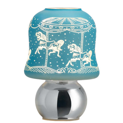 Bagutta Lampada LED da Comodino Cavallini Azzurra con Telecomando e Batterie Incluse 19 cm
