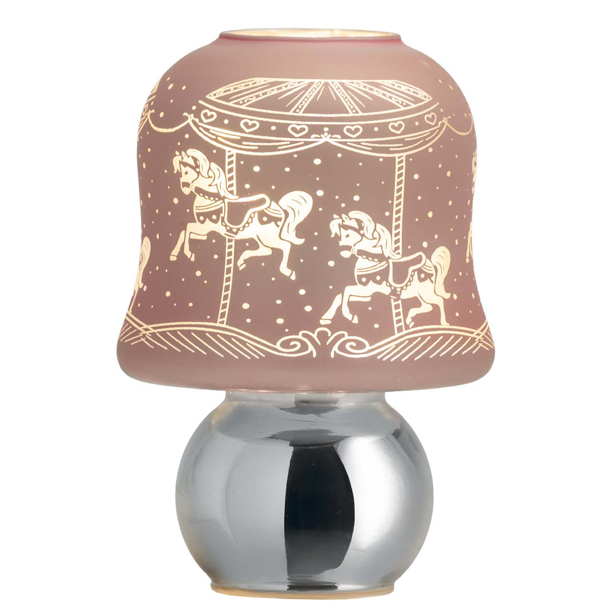Bagutta Lampada LED da Comodino Cavallini Rosa con Telecomando e Batterie Incluse 19 cm