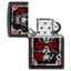 Zippo Skull Queen Card Accendino Antivento Black Crackle