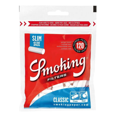 C00014007 FILTRI SMOKING BUSTA 6x15mm lisci (30 buste x 120 filtri)