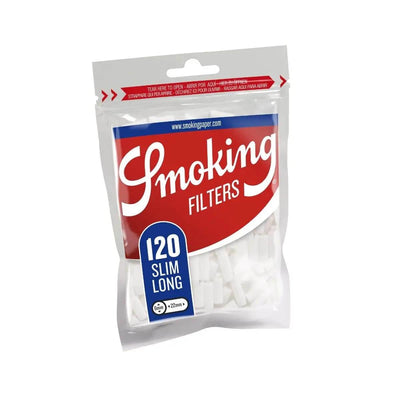 C00013007 FILTRI SMOKING LONG SIZE BUSTA 6x22mm lisci (30 buste x 120 filtri)