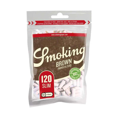 C00009007 FILTRI SMOKING BROWN BUSTA 6x15mm lisci (10 buste x 120 filtri)