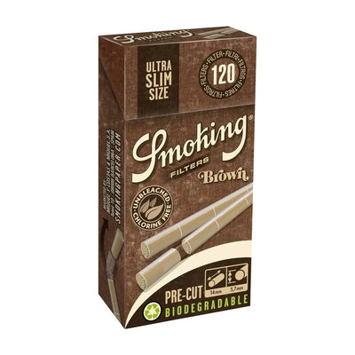 C00010007 FILTRI SMOKING BROWN ULTRASLIM 5,7x14mm  ruvidi (20 astucci x 120 filtri)