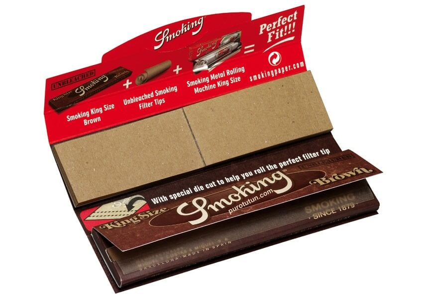 Cartine Smoking King Size Brown con filtri 24 libretti 66 fogli