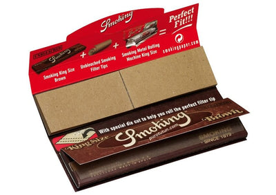 Cartine Smoking King Size Brown con filtri 24 libretti 66 fogli