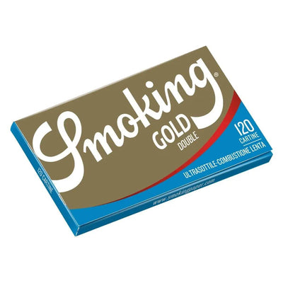 Cartine Smoking Oro Corte Doppie 70x37mm Type B, 25 libretti da 120 fogli