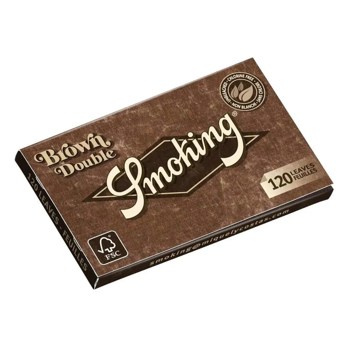 Cartine Smoking Brown Corte Doppie 70x37mm Type B non sbiancata, 25 libretti da 120 fogli