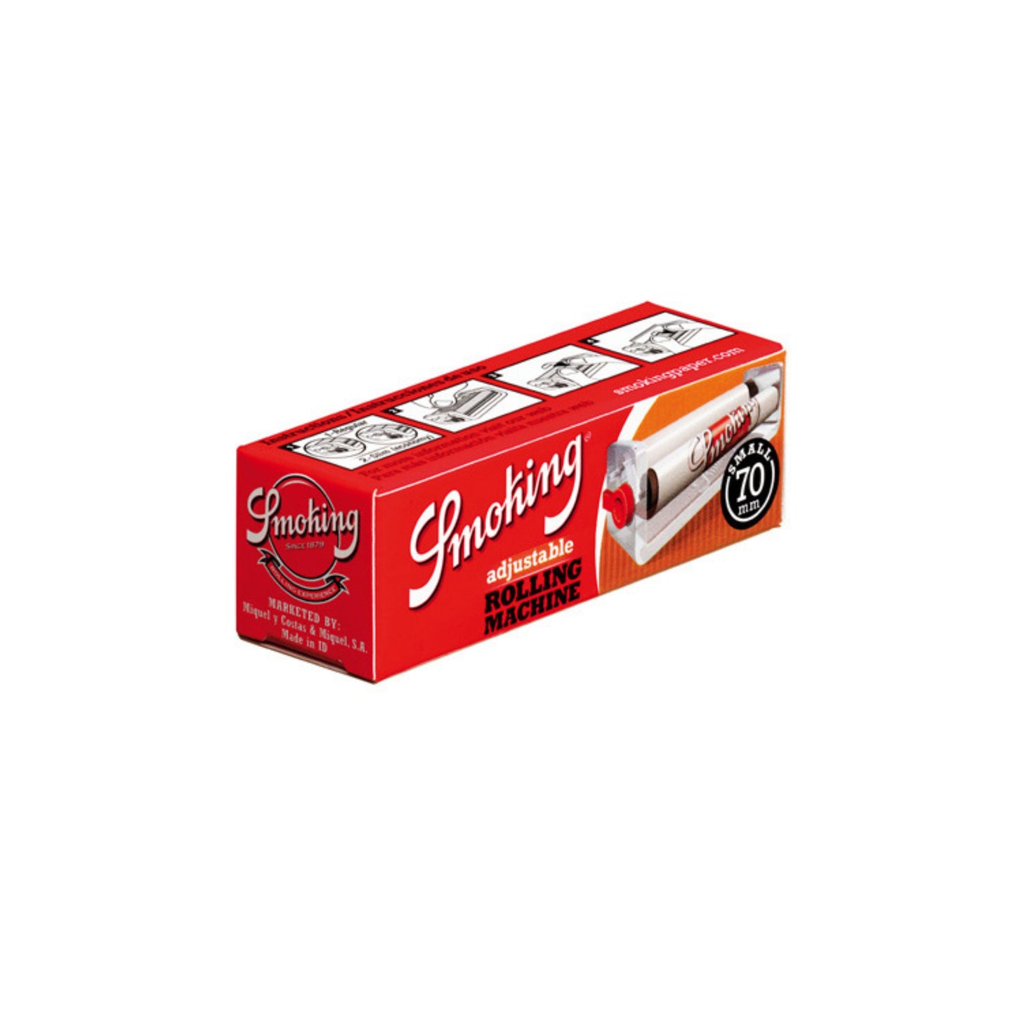 MACCHINETTA SMOKING PLASTICA 70 mm REGOLABILE 6-8 mm