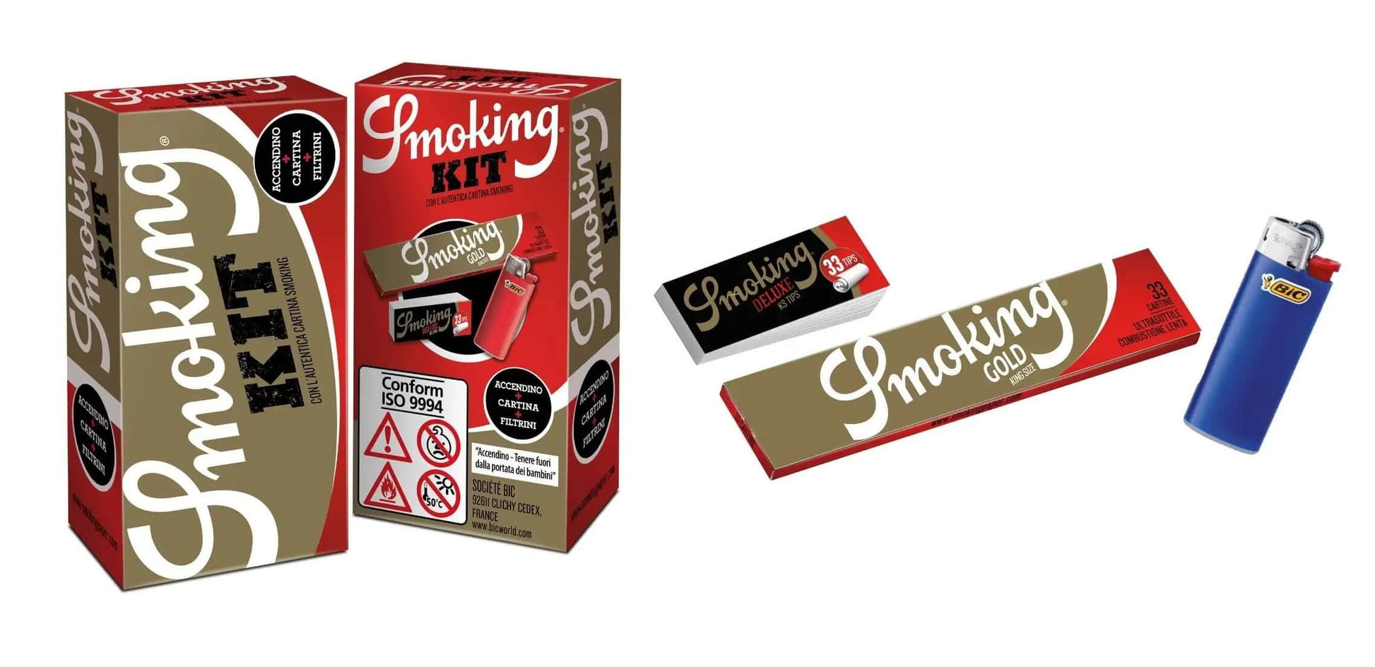 Box Smoking per distributore con accendino filtri e cartine 200 astucci