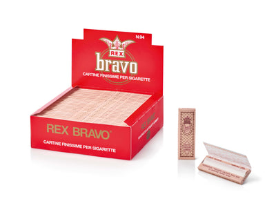 Cartine Bravo Rex Corte 69x37mm Type A, confezione 100 libretti da 40 fogli