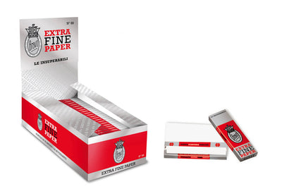 Cartine Bravo Rex Extra Fine Corte 69x37mm Type A, 50 libretti da 40 fogli