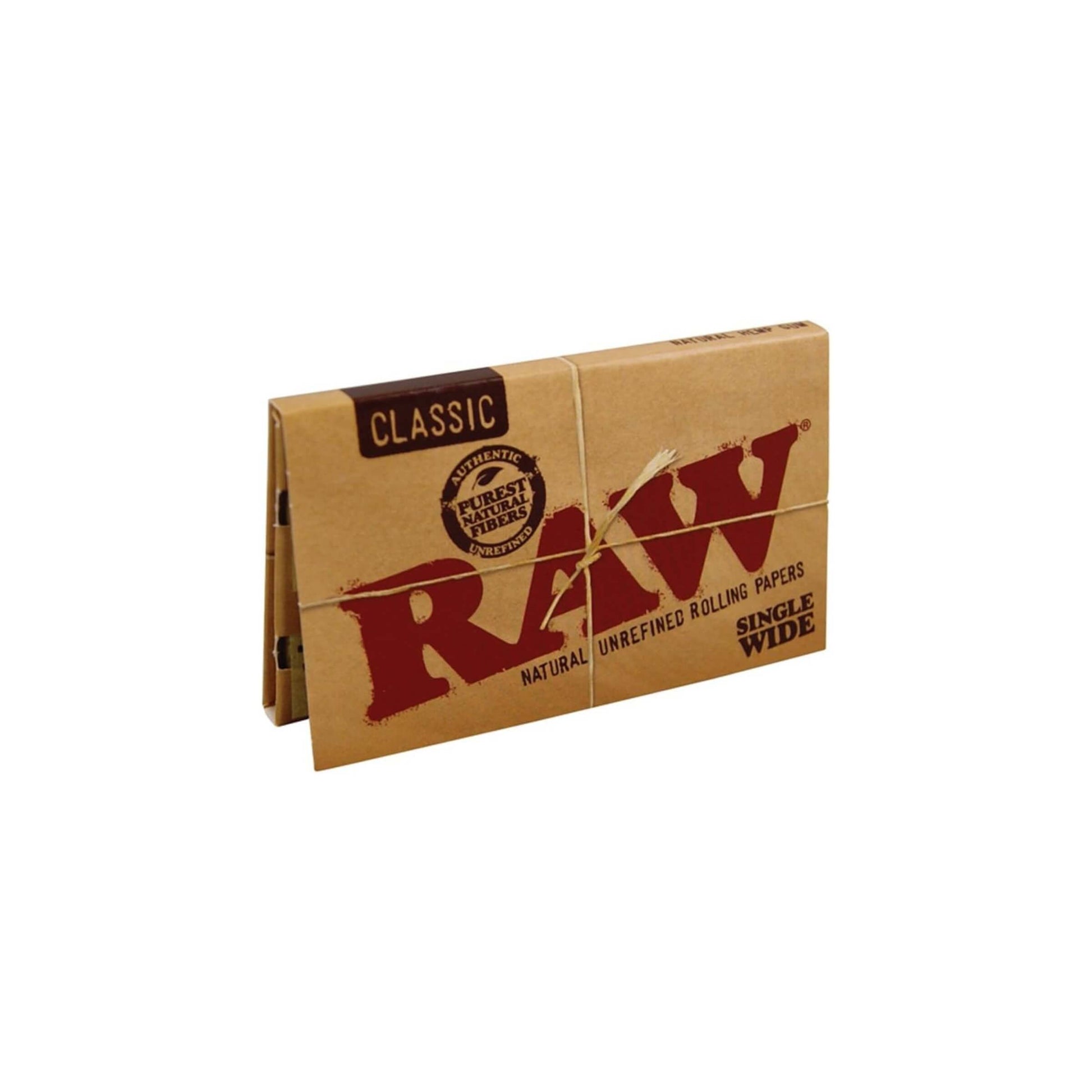 Cartine RAW Classic Corta Doppia in fibra di lino e riso - ultra sottile traslucida senza cloro 25 libretti x 100 fogli