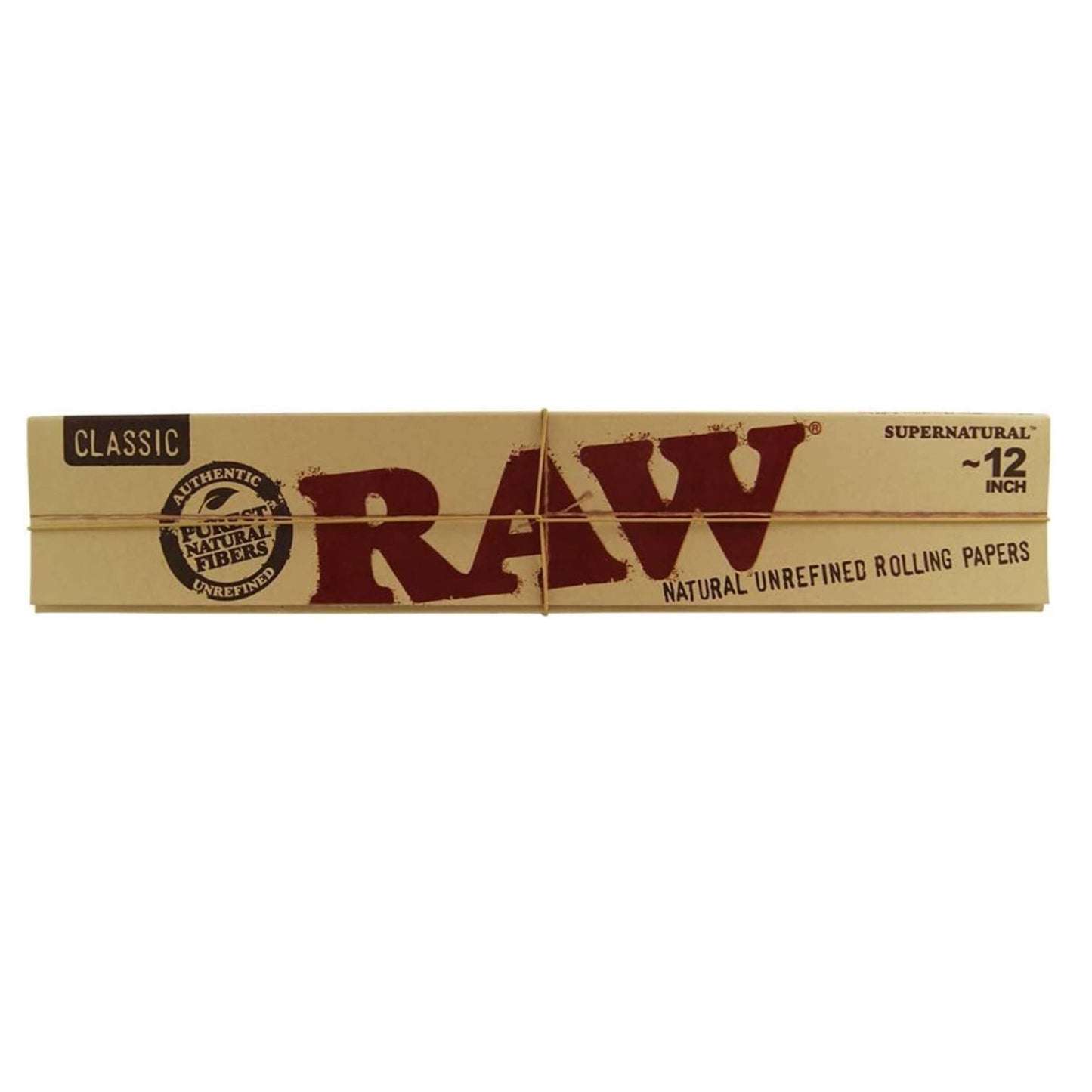 Cartine RAW Supernatural Classic 280x44mm - lunghezza 30cm canapa e lino senza additivi 1 libretto x 20 fogli