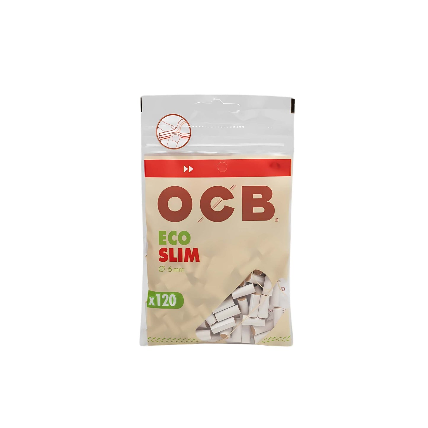 Filtri OCB Slim 6x15mm lisci biodegradabili busta 120 filtri confezione 10