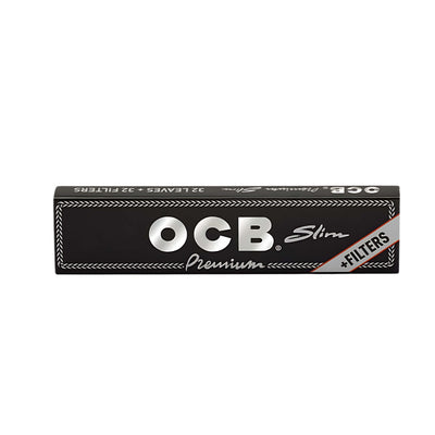 Cartine OCB Nere Slim filigranate 14g/m² con filtri carta - 32 libretti 64 fogli