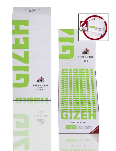 Cartine Gizeh Magnetiche Super Fine Doppie Corte 70x36mm - combustione lenta 12gr/mq 20 libretti x 100 fogli