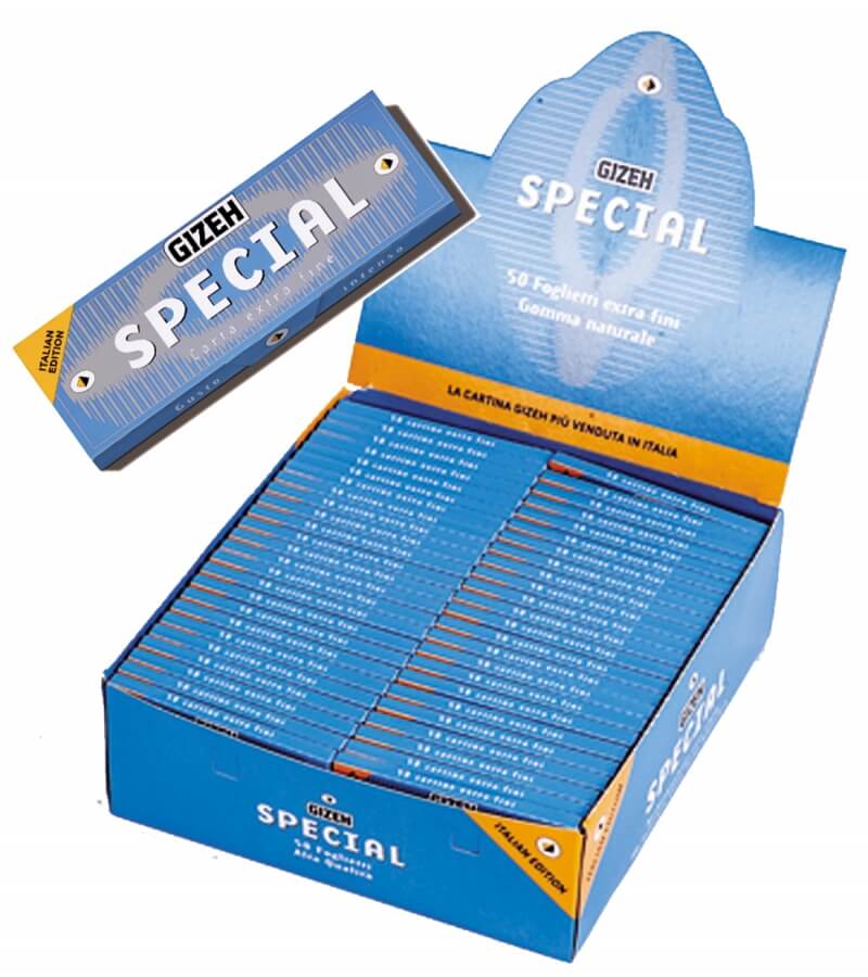 Cartine Gizeh Special 70x36mm - combustione veloce grammatura 24gr/mq Type A 100 libretti x 50 fogli
