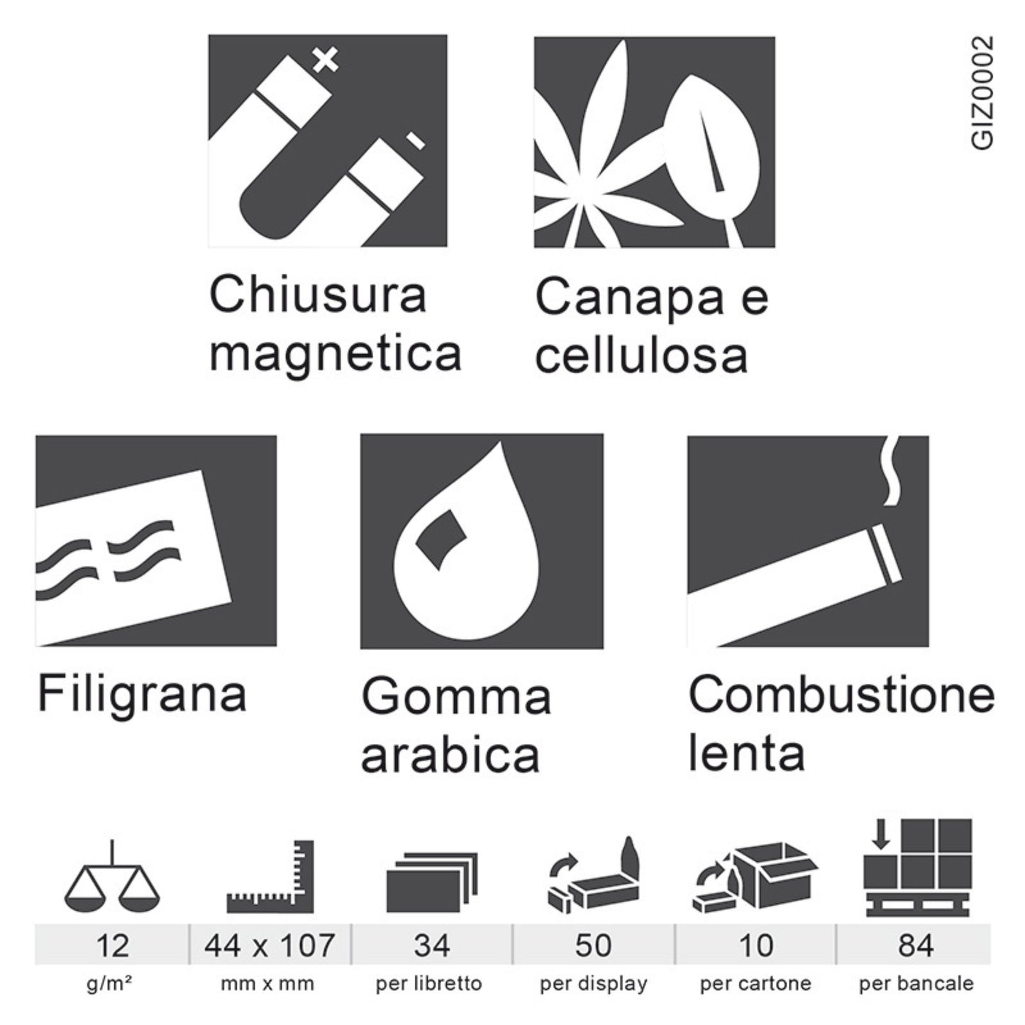 PROV-A03400029 CARTINE GIZEH MAGNET KS SLIM SUPER FINE (50 libretti x 34 fogli)